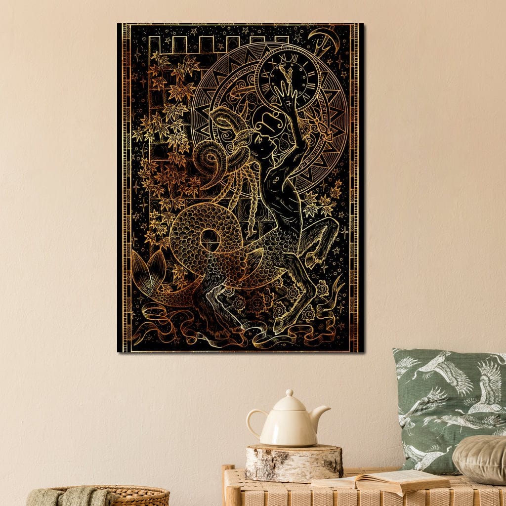 Zodiac sign Capricorn Canvas Wall Art