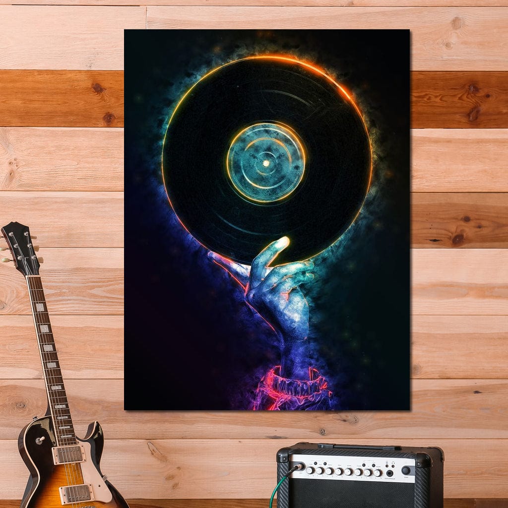 Neon Vinyl Canvas Wall Art
