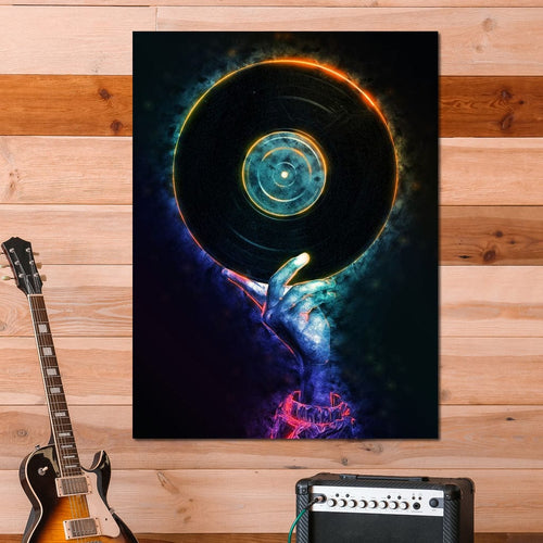 Neon Vinyl Canvas Wall Art