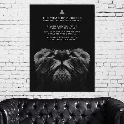 The Triad of Success Canvas Wall Art