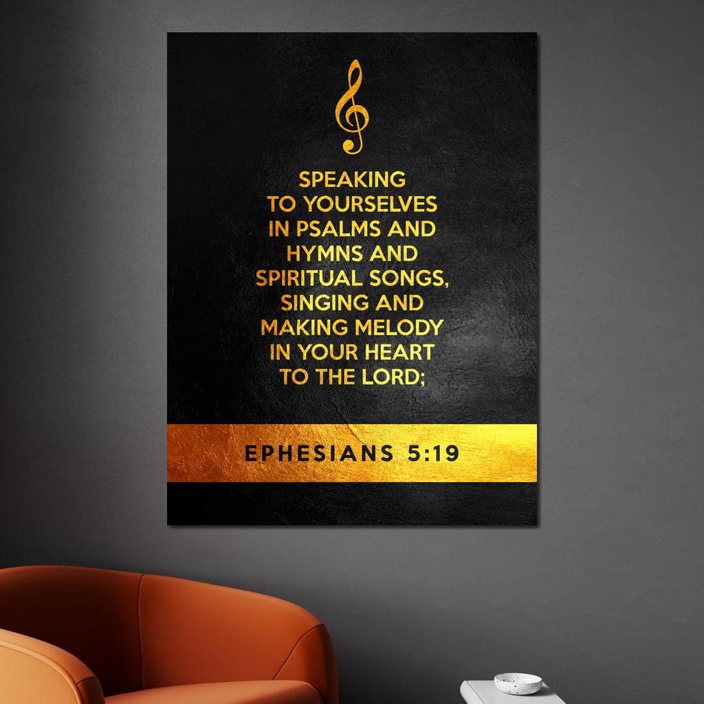 Ephesians 5:19 Canvas Wall Art