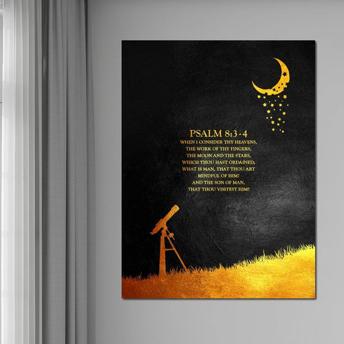 Psalm 8:1-4 Canvas Wall Art