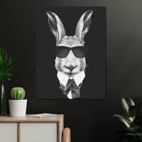 Dressed Up Rabbit Canvas Wall Art