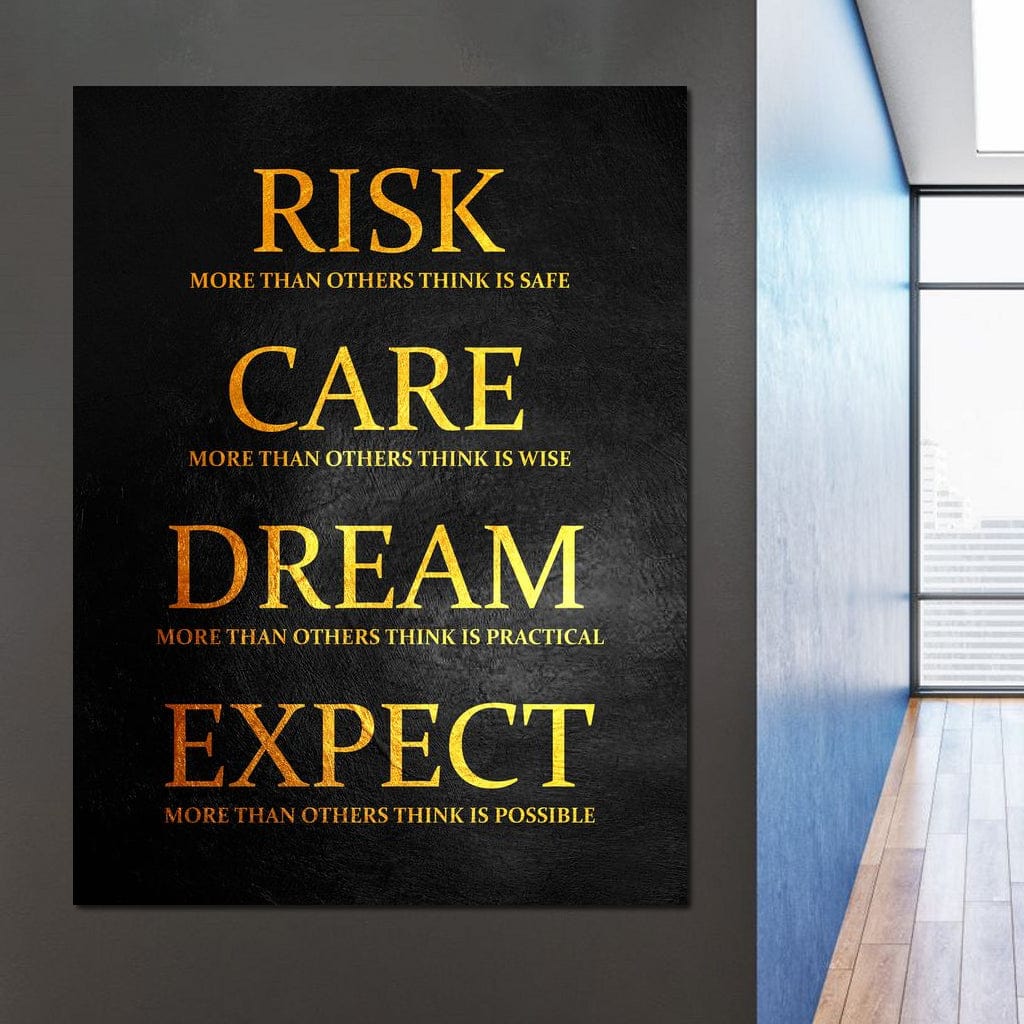 Risk More Canvas Wall Art