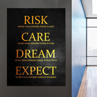 Risk More Canvas Wall Art