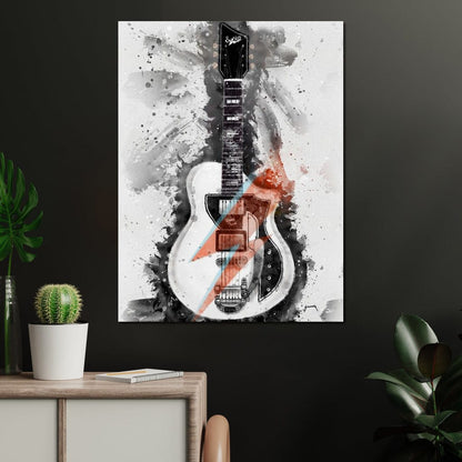 David Bowie's Guitar Canvas Wall Art