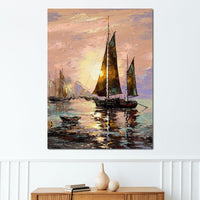 Spanish Sailing Boats Canvas Wall Art