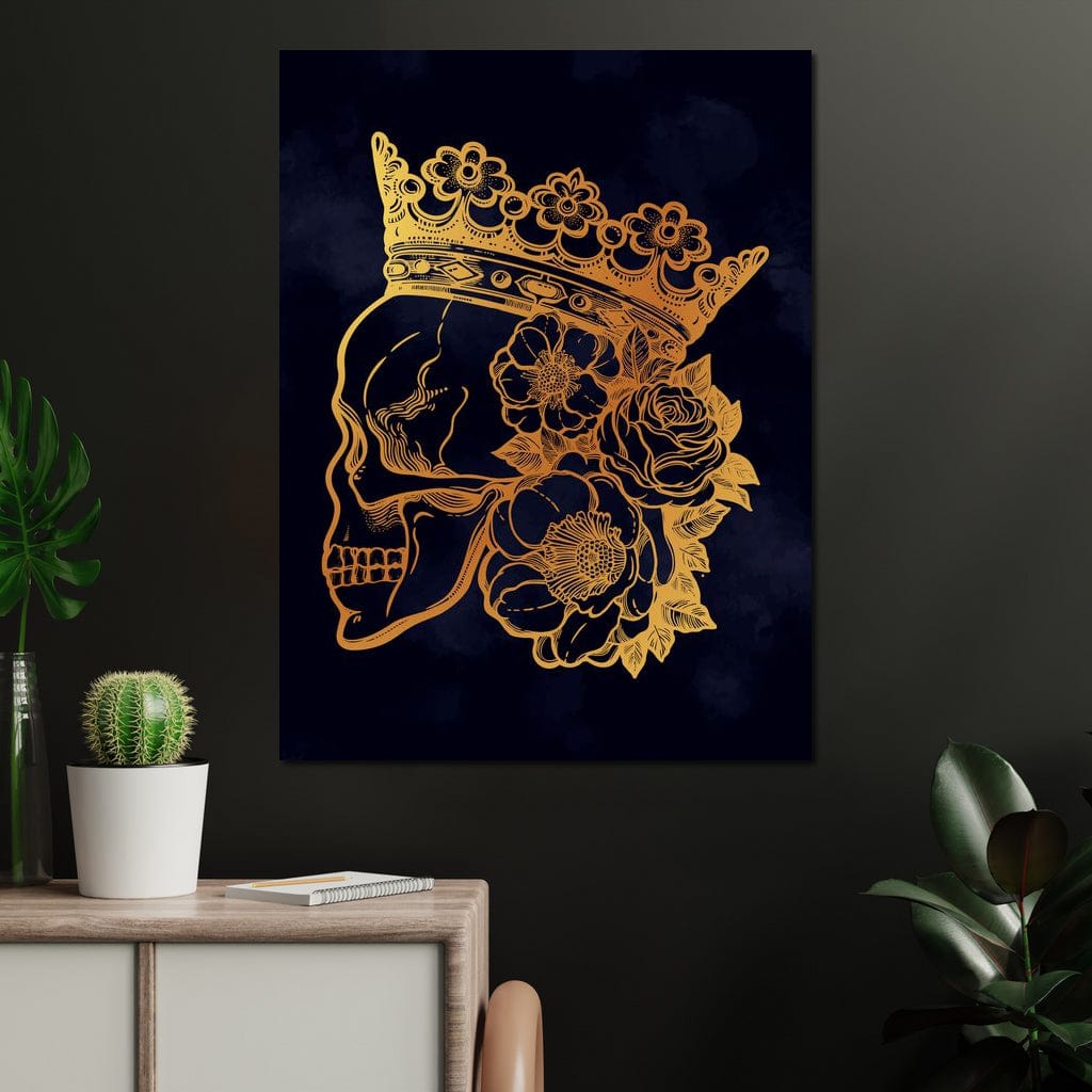 Skull Crown Canvas Wall Art