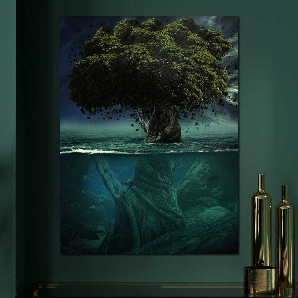 Alone in Depth Canvas Wall Art