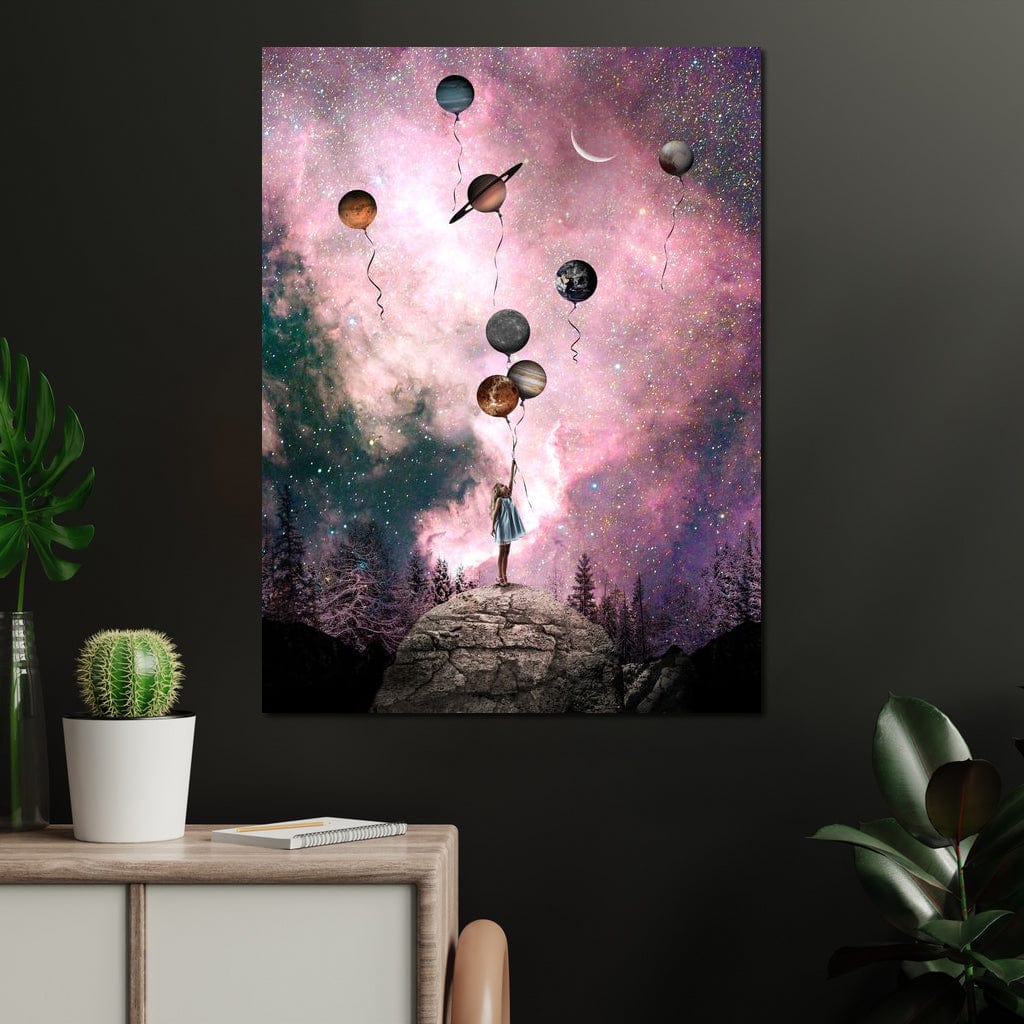 Rose Space Canvas Wall Art