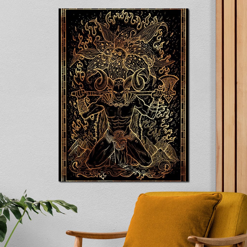 Zodiac sign Aries Canvas Wall Art