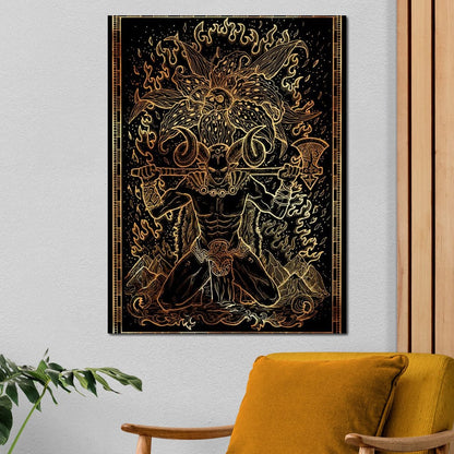 Zodiac sign Aries Canvas Wall Art