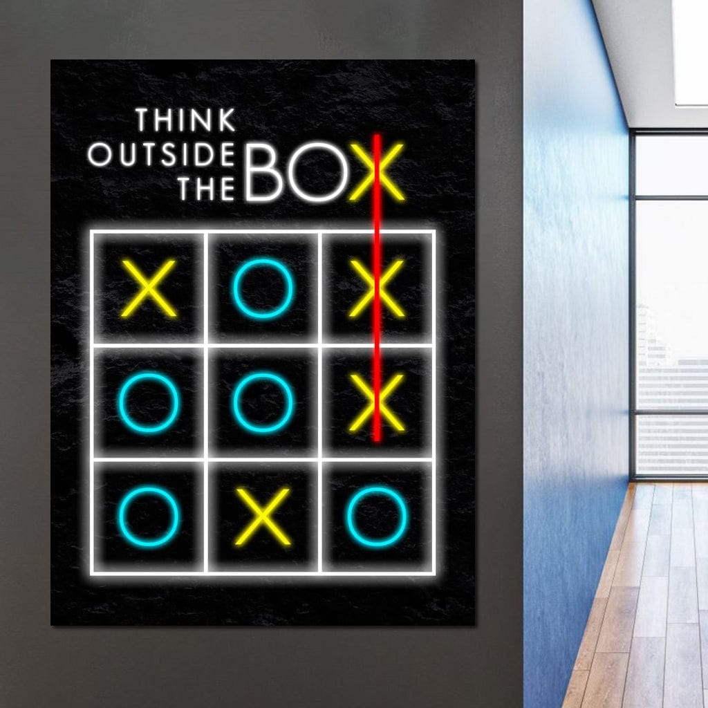 Think Outside The Box Canvas Wall Art