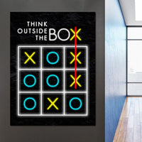 Think Outside The Box Canvas Wall Art