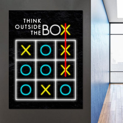 Think Outside The Box Canvas Wall Art