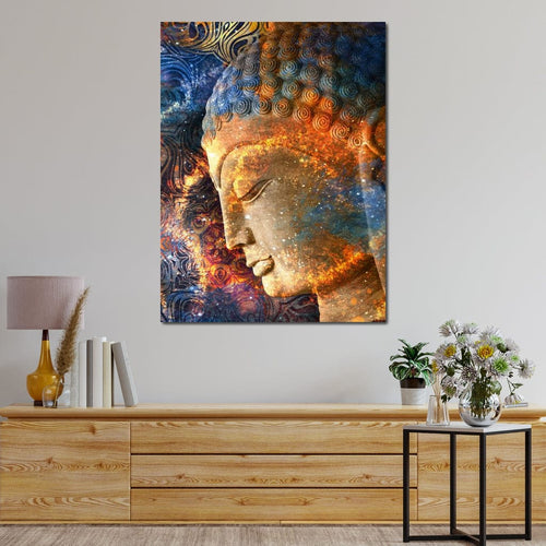 Buddha's Profile Canvas Wall Art