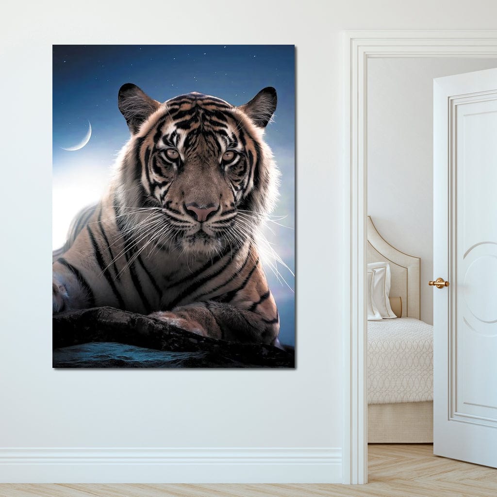 Tiger Moon Canvas Wall Art