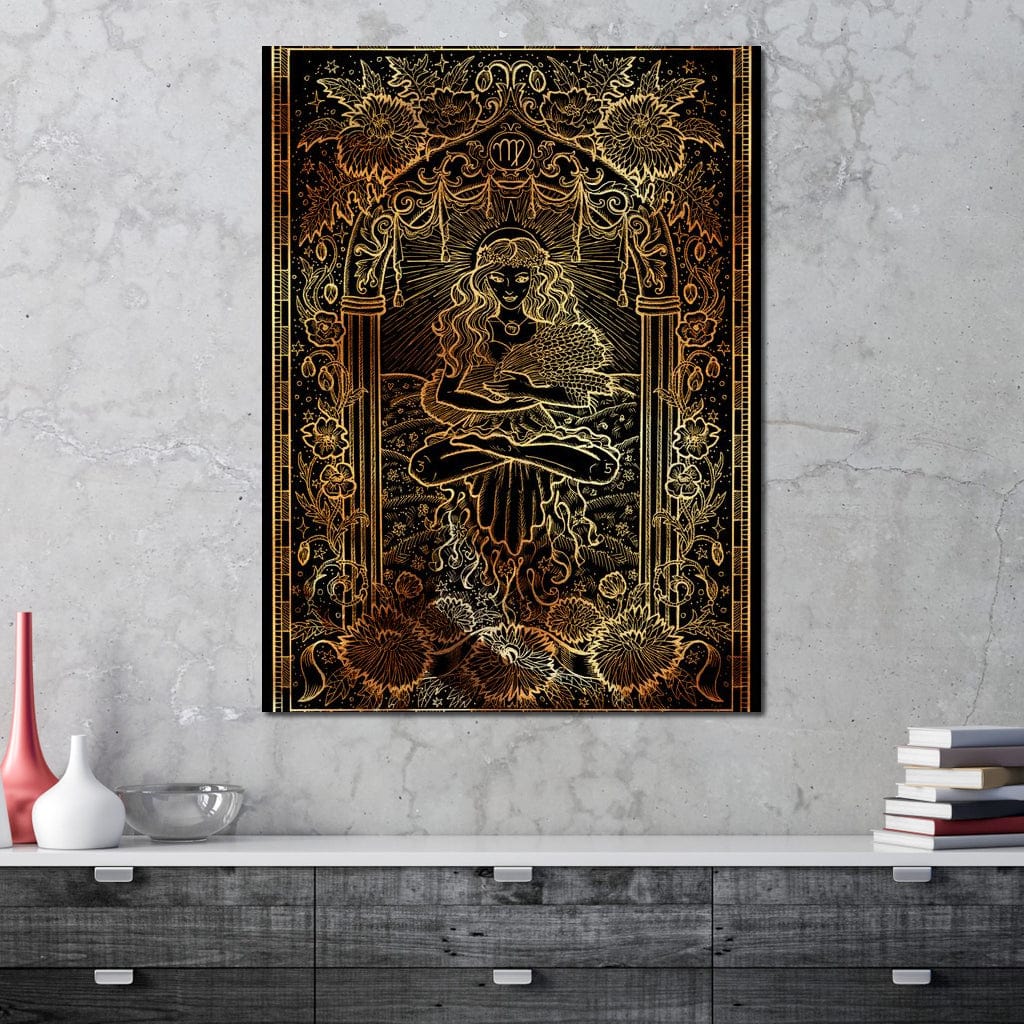 Zodiac sign Virgo Canvas Wall Art