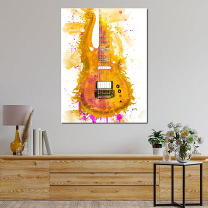 Prince's Guitar Canvas Wall Art