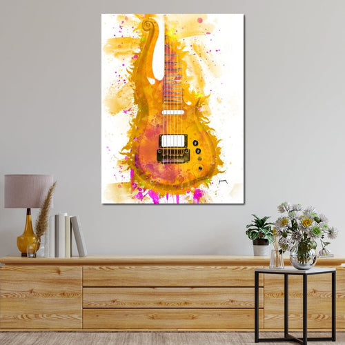 Prince's Guitar Canvas Wall Art