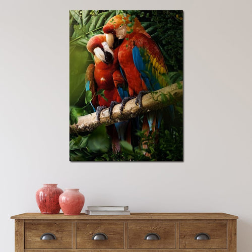 Beautiful Parrots Canvas Wall Art