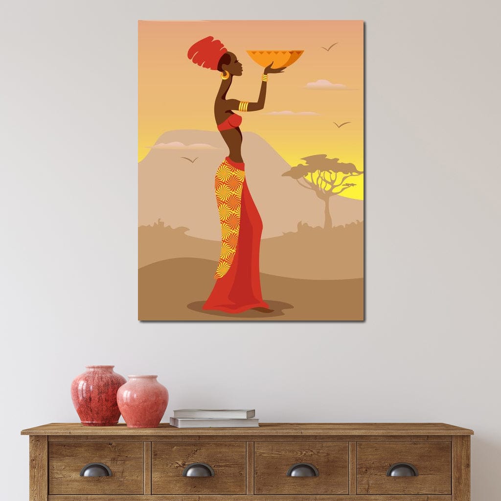 African Offering Canvas Wall Art