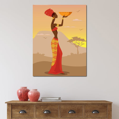 African Offering Canvas Wall Art