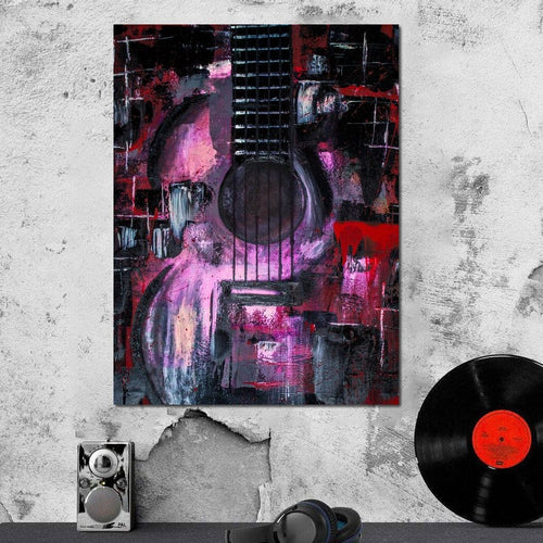 Abstract Guitar Canvas Wall Art