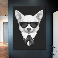 Dressed Up Chihuahua Canvas Wall Art