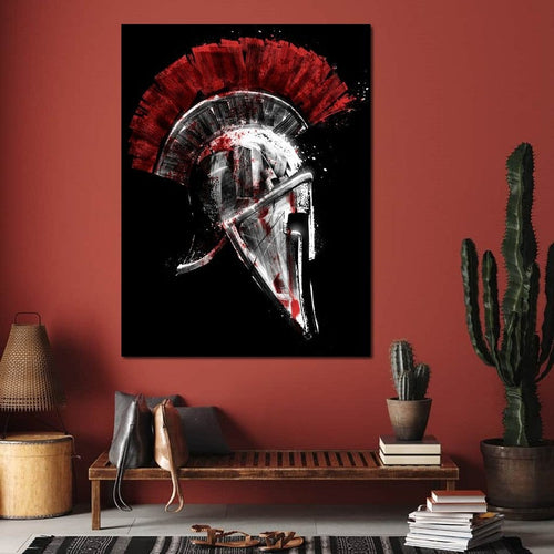 Greek Warrior Helmet Canvas Wall Art
