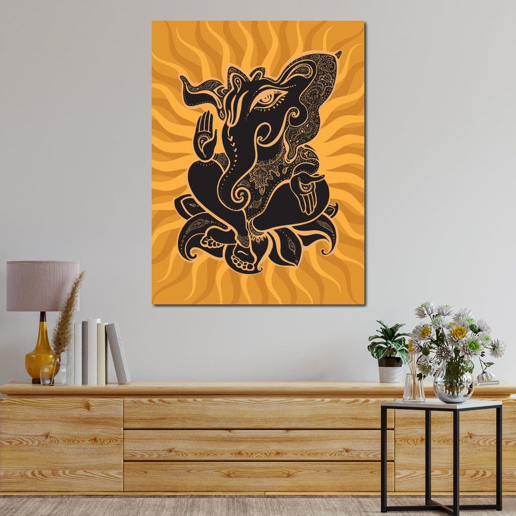 Ganesh Wisdom Canvas Wall Art