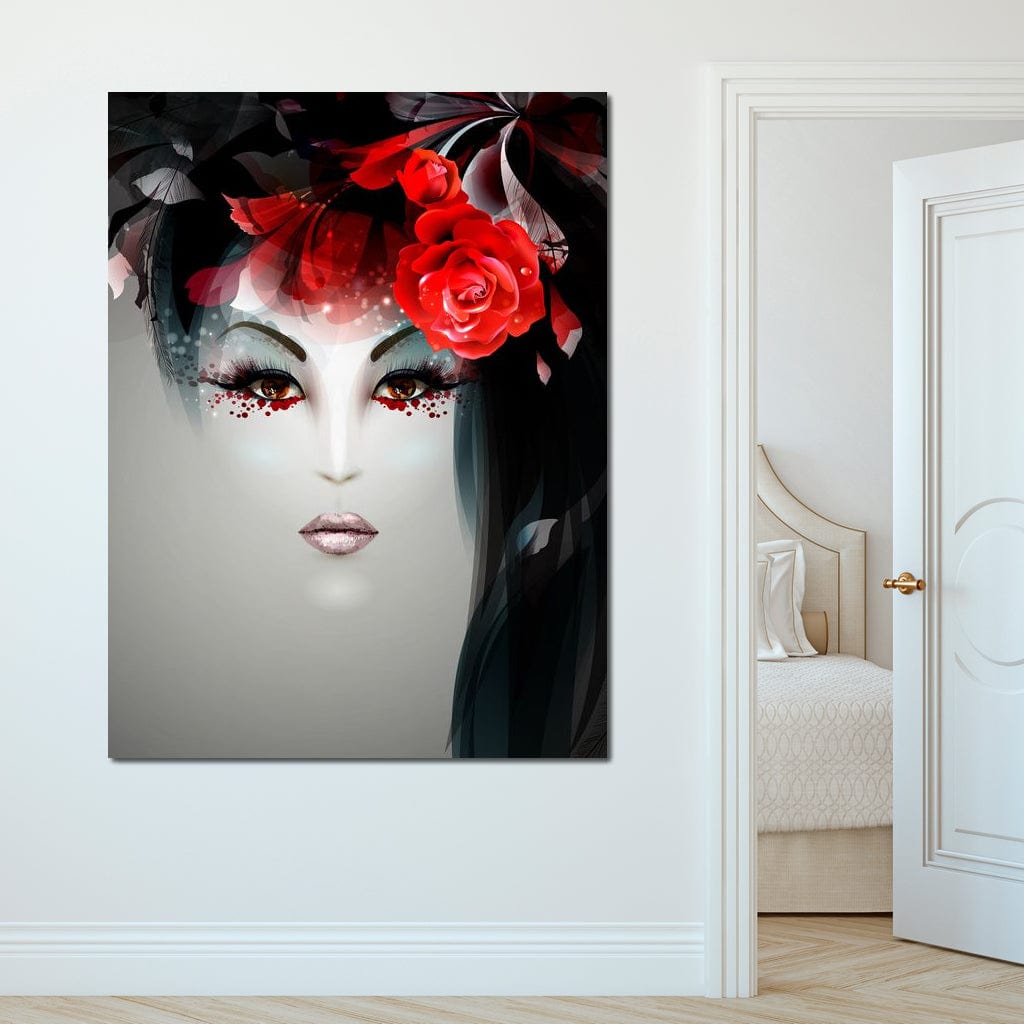 Geisha Portrait Canvas Wall Art