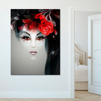 Geisha Portrait Canvas Wall Art
