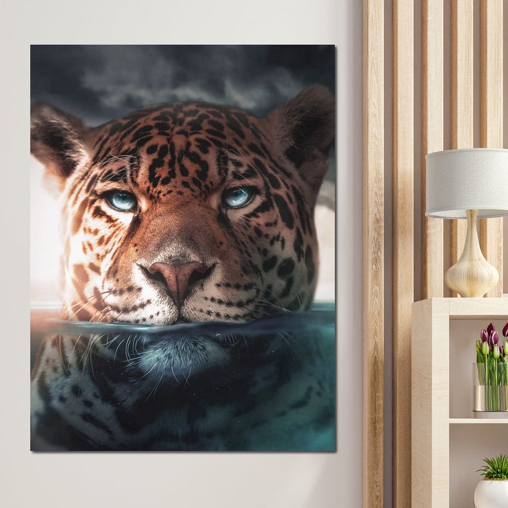 Leopard Underwater Canvas Wall Art