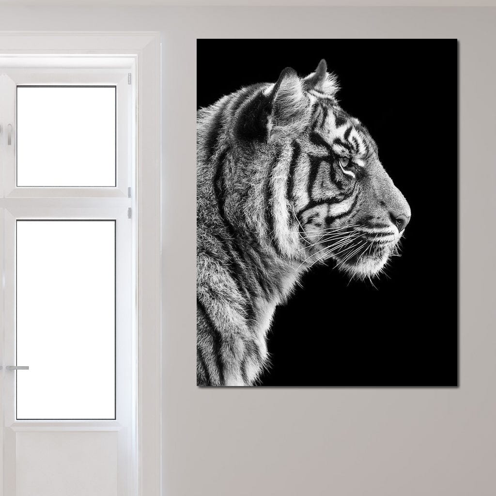 Black and White Sumatran Tiger Canvas Wall Art
