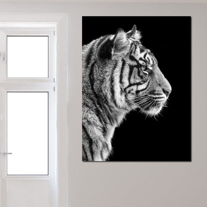 Black and White Sumatran Tiger Canvas Wall Art