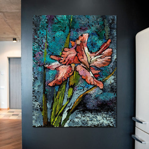 Red Iris Canvas Wall Art