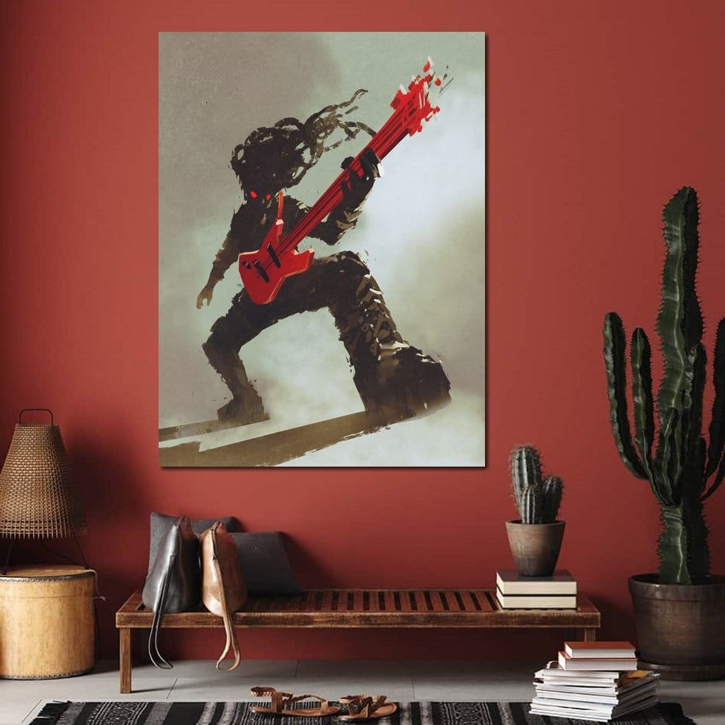 Rocker Monster Canvas Wall Art