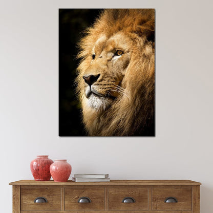 Lion View Canvas Wall Art