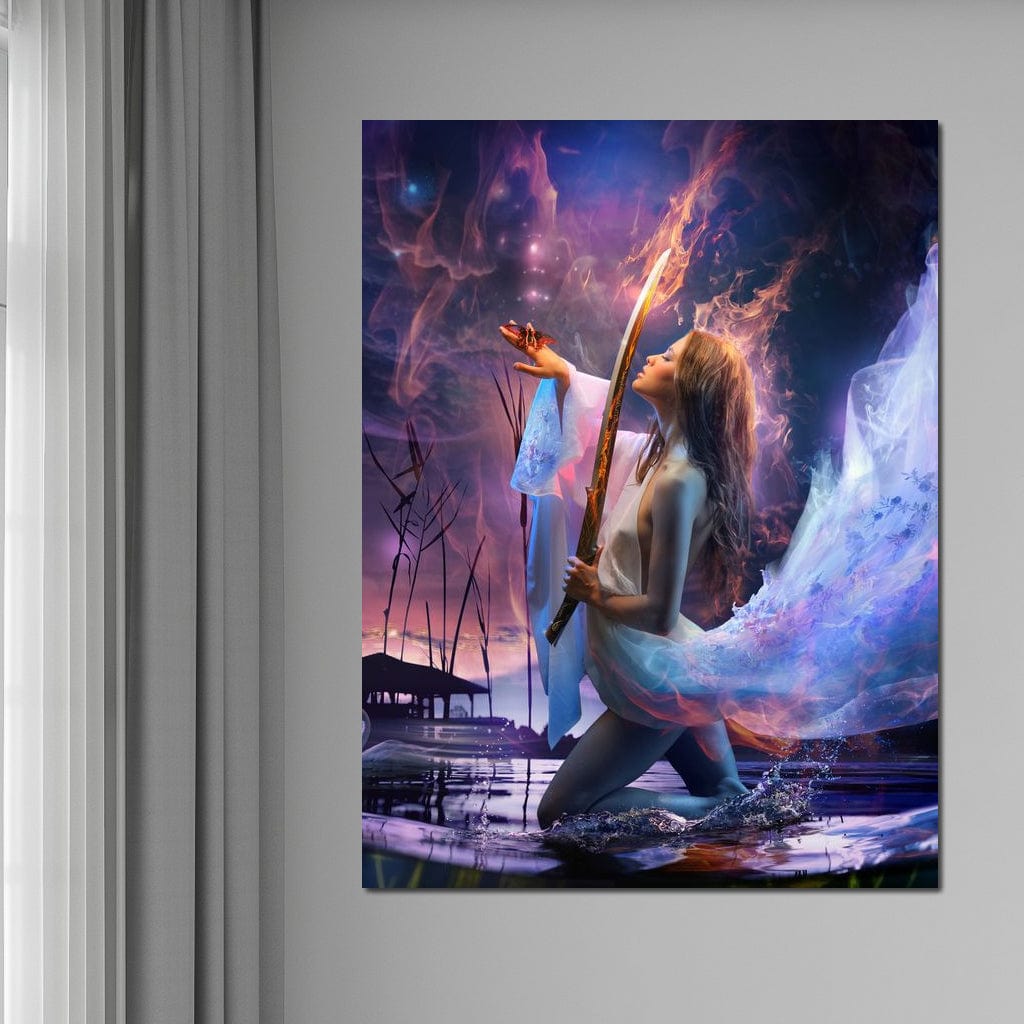 Fire Sword Canvas Wall Art
