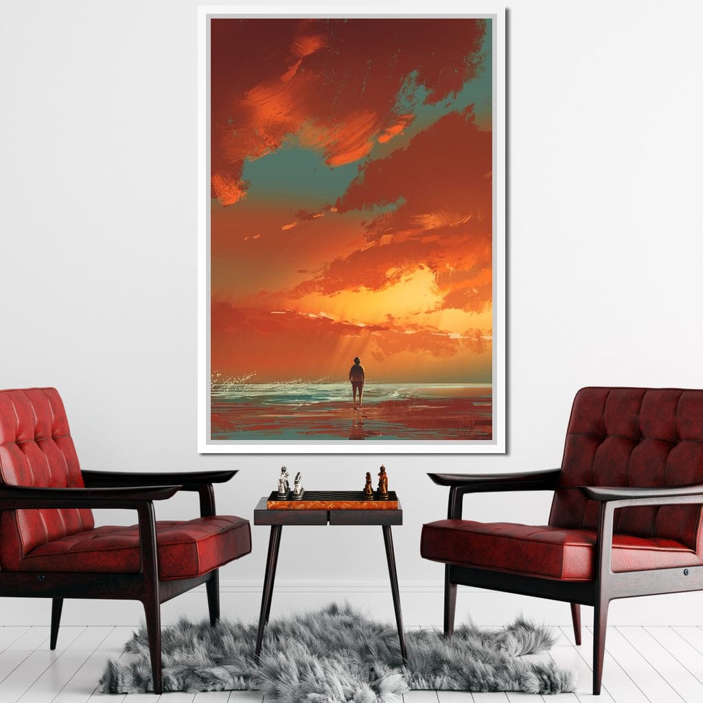 Admiring The Sunset Canvas Wall Art