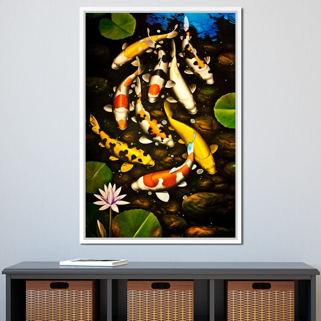 Koi Fishes Canvas Wall Art