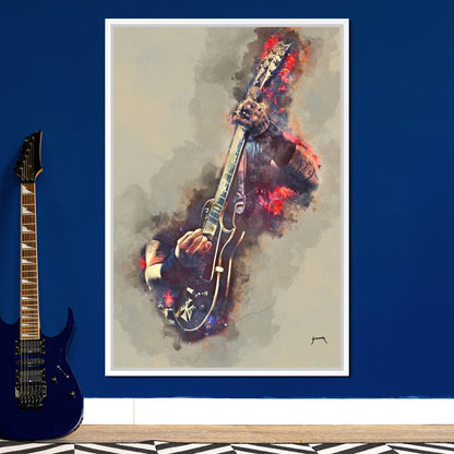 James Hetfield's Electric Guitar Canvas Wall Art