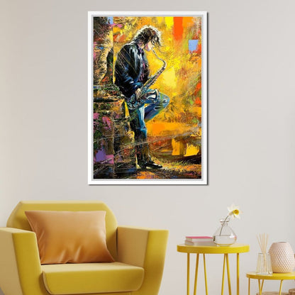 Man With Saxophone Canvas Wall Art