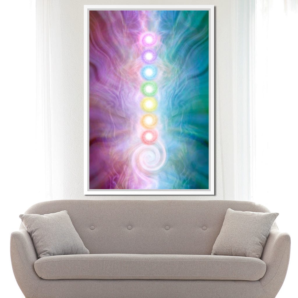 Kundalini Energy Chakra Canvas Wall Art