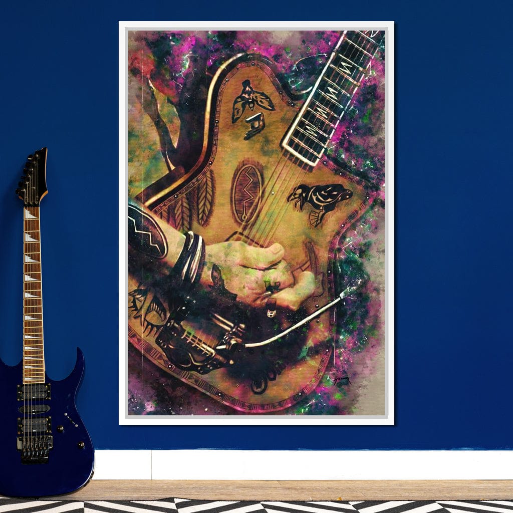 Johnny Depp's Guitar Canvas Wall Art