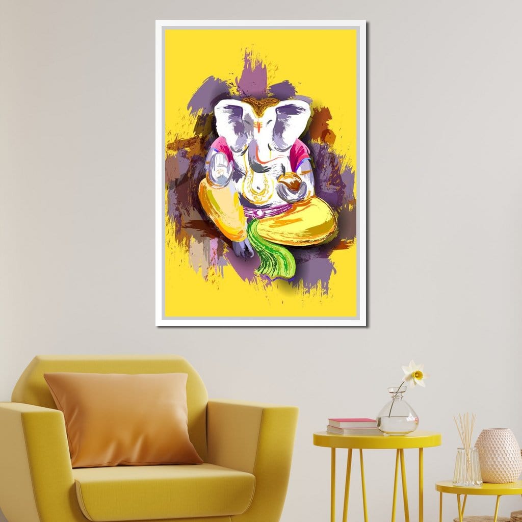 Jai Shree Ganesh Canvas Wall Art