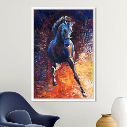 Blue Horse Canvas Wall Art