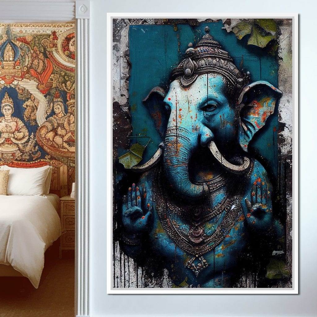 Wise Ganesha Canvas Wall Art
