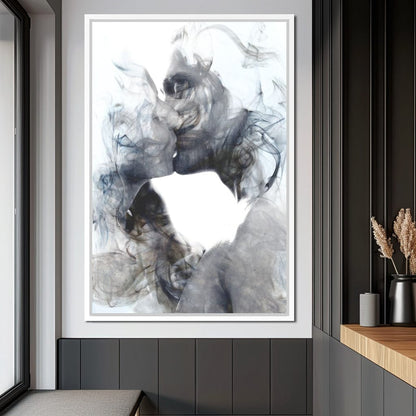 Romantic Kiss Canvas Wall Art